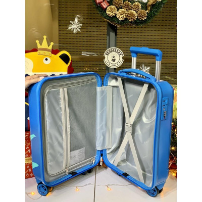 Vali Kéo Cho Trẻ Em BeddyBear - Size xách tay lên máy bay 17 inch - họa tiết Dập nổi 3D Sư Tử - Bánh xe đôi xoay 360 độ - Cần kéo hợp kim nhôm cao cấp - Bảo hành chính hãng 2 năm