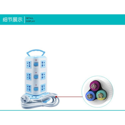 Ổ điện đa năng 3 tầng, có 12 lỗ cắm và 3 cổng usb, có công tắc bật tắt mỗi tầng, thích hợp mọi loại phích cắm khác nhau - Hàng chính hãng