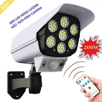 Camera Mô Hình Chống Trộm Sạc Pin Năng Lượng Mặt Trời Chống Nước Có Remote 3 Chế Độ Sáng