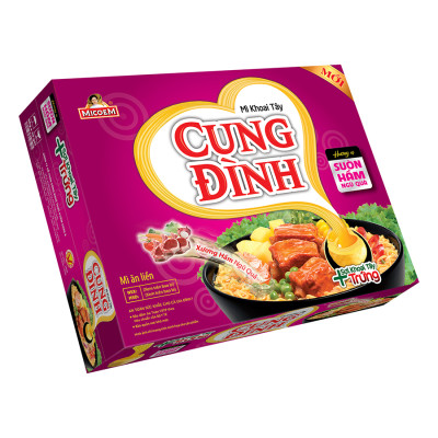 Thùng 30 Gói Mì Khoai Tây Cung Đình Hương Vị Sườn Hầm Ngũ quả