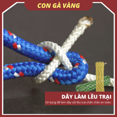 Dây thoát hiểm nhà cao tầng chịu lực cao 32 tao/9.5 mm - 30m Lõi cường lực
