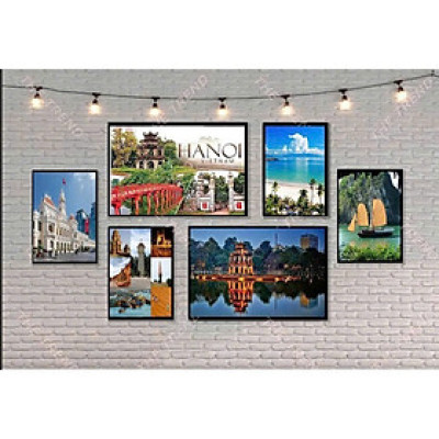 (HCM) Tranh Hà Nội, tranh treo tường phong cảnh Hà Nội,tranh trang trí decor  nhà hàng, khách sạn