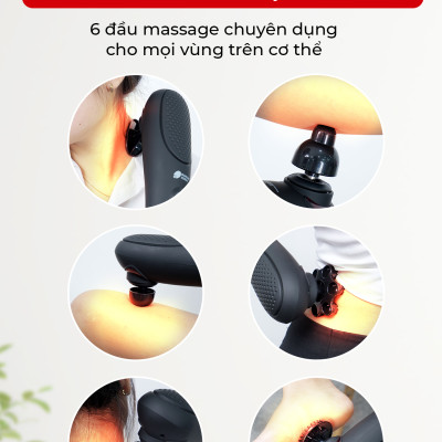 Máy Massage Cầm Tay Buheung Korea MK-301 Với 15 Chế Độ Massage, Pin Tiện Lợi, BH chính hãng 12 tháng