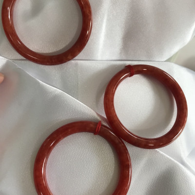 Vòng Cẩm Thạch Đỏ Đẹp A Ni 49mm x chột 7,5mm màu đỏ bông tươi sáng bóng đẹp nữ 45kg - 49kg đeo mệnh hỏa mệnh thổ đeo xuất sắc đẹp món quà tặng ý nghĩa ạ