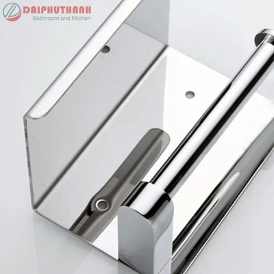 Hộp Đựng Giấy Vệ Sinh Treo Tường Inox SUS304 Phủ Crome Sáng Bóng - Inox dày 1.2 li, cứng cáp, tiện lợi