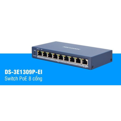 Bộ chia HIKVISION Smart Switch PoE 8 cổng DS-3E1309P-EI/DS-3E1309P-EI/M - Hàng chính hãng