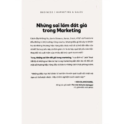 Những Sai Lầm Đắt Giá Trong Marketing (Tái Bản)