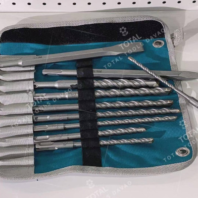 BỘ MŨI KHOAN VÀ MŨI ĐỤC BÊ TÔNG 10 CHI TIẾT TOTAL TACSD19101