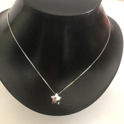 Bộ dây chuyền liền mặt nữ trang sức bạc Ý S925 Bạc Xinh - Ngôi sao may mắn PP1508