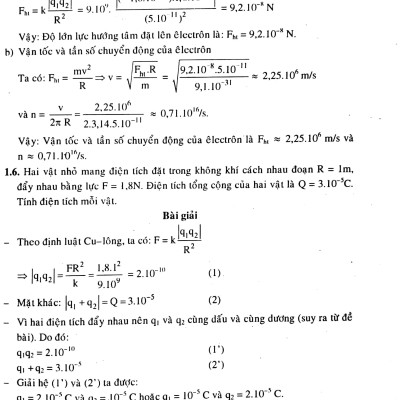 Bồi Dưỡng Học Sinh Giỏi Vật Lí 11 - Điện - Điện Từ (Tập 1)