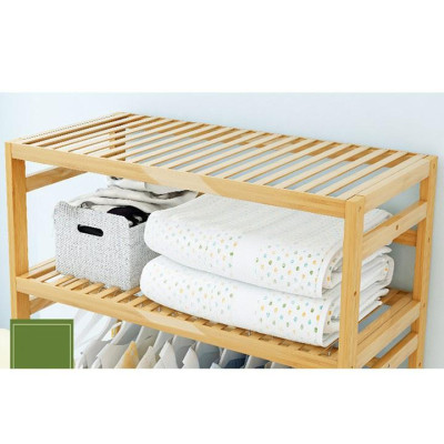 Giá Treo Quần Áo _ Tủ Quần Áo Gỗ Tre 2 Ngăn Kéo Kèm Kệ Chứa Đồ Phong Cách Hàn Quốc Đẹp Độc Đáo KT 70cm TUR068