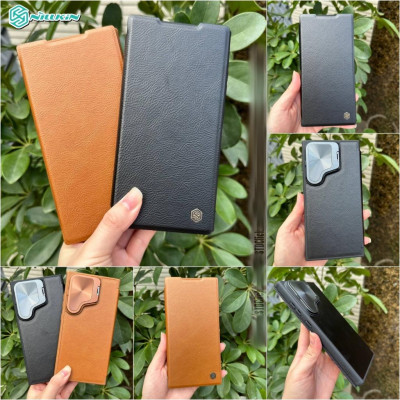 BAO DA cho SAMSUNG GALAXY S24 ULTRA 5G - S24+ 5G NILLKIN QIN PROP - bảo vệ Camera kiêm giá đỡ - Hàng chính hãng