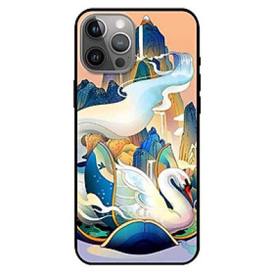 Ốp lưng dành cho Iphone 12 Mini - Iphone 12 - Iphone 12 Pro - 12 Pro Max - mẫu Thác Thiên Nga