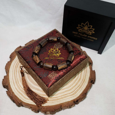 Vòng Tay Trầm Hương Trụ Trúc Sánh Chìm Trầm Việt - Trầm Hương Tự Nhiên