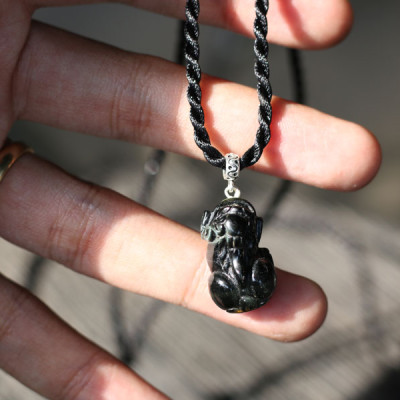 Mặt Dây Chuyền Tỳ Hưu Mắt Hổ Xanh Đen Ngọc Quý Gemstones MD5