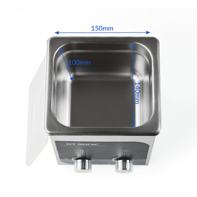 Máy rửa siêu âm GTsonic T2 – 2L, công nghệ sóng siêu âm hiện đại, làm sạch nhanh mọi vết bẩn, vết hoen ố và cặn bám trên bề mặt sản phẩm, phù hợp trang sức, mắt kính, đồng hồ, linh kiện điện tử – Hàng chính hãng