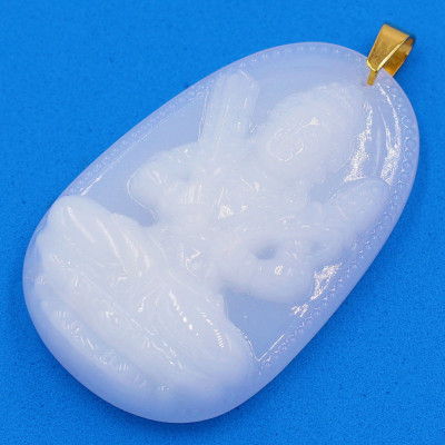 Mặt phật Hư Không Tạng Bồ Tát trắng 5cm kèm hộp nhung