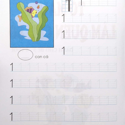 Tô Màu Làm Quen Chữ Số - Dành Cho Bé 5-6 Tuổi