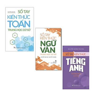 Combo 3 Cuốn Sổ Tay Kiến Thức Trung Học Cơ Sở (Toán + Ngữ Văn + Tiếng Anh)