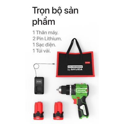 MÁY KHOAN PIN 16.8V (XANH LAM GALAXY) AKUZA F1-ATC - HÀNG CHÍNH HÃNG