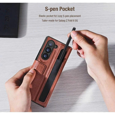 Bao Da dành cho Samsung Galaxy Z Fold 7 / Z Fold 6 hiệu Nillkin Aoge Leather Cao Cấp - Hàng nhập khẩu