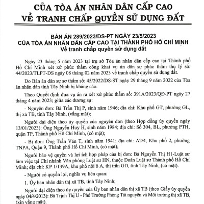 Tuyển Tập Các Bản Án Của Tòa Án Nhân Dân Cấp Cao Về Quyền Sử Dụng Đất Và Tài Sản Gắn Liền Với Đất (Dành Cho Thẩm Phán, Thẩm Tra Viên, Hội Thẩm, Kiểm Sát Viên, Luật Sư Và Các Học Viên Tư Pháp)