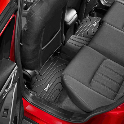 Thảm lót sàn xe ô tô MAZDA 6 ATENZA 2013- đến nay Nhãn hiệu Macsim 3W chất liệu nhựa TPE đúc khuôn cao cấp - màu đen