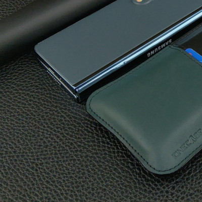 Bao da rút điện thoại Z Fold6 Z Fold5 Z Fold4 Z Fold3 Z Fold2 có ngăn đựng thẻ,tiền da bò thật bền đẹp - hàng chính hãng