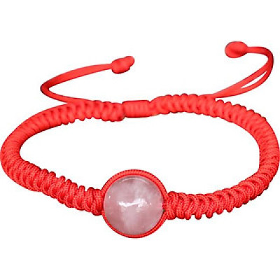 Vòng Tay Kết Dây Hạt Đá Thạch Anh Hồng Ngọc Quý Gemstones GA15