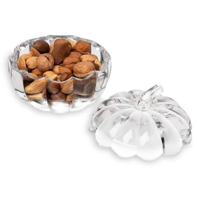 Hũ pha lê bí đỏ để bánh kẹo/đồ trang trí bằng phale Bohemia Hàng chính hãng