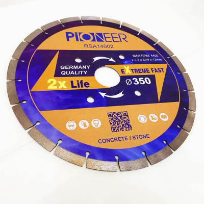 LƯỠI CẮT GẠCH ĐÁ 24 RĂNG PHI Ø 350MM RSA14002 chuyên cắt gạch, đá chất lượng cao chính hãng