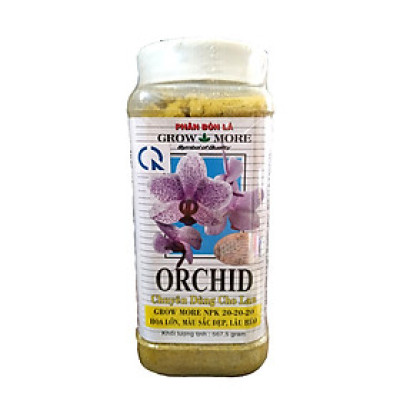 Phân Bón Lan NPK GrowMore Orchid 20-20-20 Ra Hoa Lớn Màu Sắc Đẹp Lâu Tàn 567gam Xuất Xứ Từ Mỹ