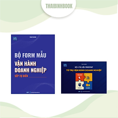 Combo 2 sách doanh nhân: Bộ form mẫu vận hành doanh nghiệp sếp tự điền và Mindmap tứ trụ vận hành doanh nghiệp