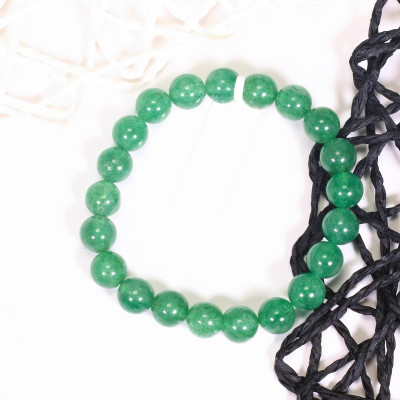 Vòng tay đá thạch anh dâu xanh đậm size hạt 8mm mệnh hỏa, mộc - Ngọc Quý Gemstones