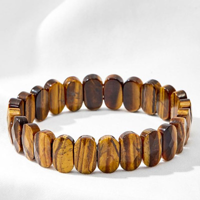 Vòng tay thạch anh mắt hổ vàng nâu Ngọc Quý Gemstones