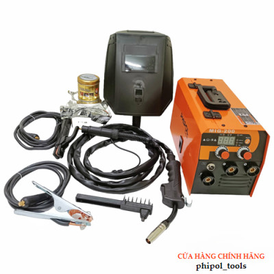 Máy hàn PHIPOL TOOLS MIG-200 siêu khoẻ, hàn không khí điện 220V, tặng kèm nhiều phụ kiện - Hàng Chính Hãng