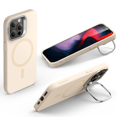 Ốp Lưng Dành Cho iPhone 15 ProMax/ iPhone 15 Pro ESR Cloud Soft Case with Stash Stand (HaloLock)_ Hàng chính hãng