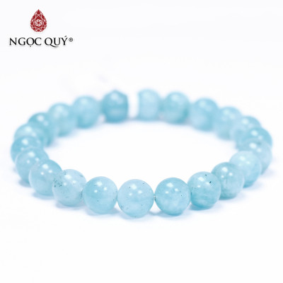 Vòng tay trơn đá Amazonite size hạt 9mm mệnh thủy , mộc - Ngọc Quý Gemstones