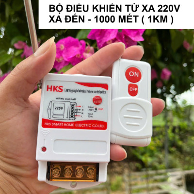 Bộ Điều Khiển Từ Xa 220V Cho Máy Bơm, Đèn – Tầm Xa 1–5KM, Chịu Tải 40A 3000W Loại Xịn
