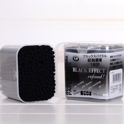 Hộp tăm bông lấy ráy tai Than hoạt tính 180P - Hàng nội địa Nhật Bản