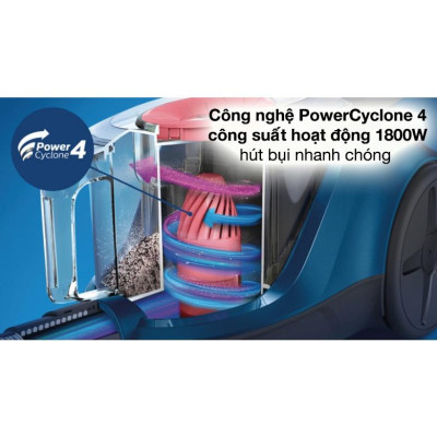 Máy hút bụi Philips dạng hộp XB2023, công suất 1800W, hút khỏe chạy êm, bảo hành 2 năm| HÀNG CHÍNH HÃNG