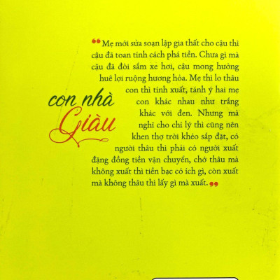 Sách - Con Nhà Giàu