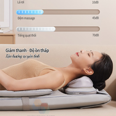 Đệm Massage Toàn Thân 918-7 Chế Độ Massage 3D, Tích Hợp Nhiệt Hồng Ngoại, 3 Cường Độ Xoa Bóp, 3 Mức Rung và Chườm Nóng, hàng chính hãng