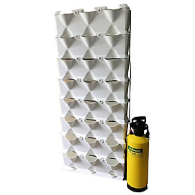 CHẬU TRỒNG RAU SẠCH TẠI NHÀ (1M2 DẠNG ĐỨNG) LÀ CHẬU NHỰA MODULE TRỒNG RAU ÁP TƯỜNG NHẬP KHẨU CHÂU ÂU BẢO HÀNH 5 NĂM (GỒM 8 MODULE LÀ 24 HỐC RAU)