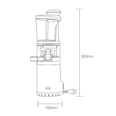 Máy Ép Chậm trái cây mini BUD BJ08 cơ chế hai kênh, tách rời bã cặn riêng biệt, tốc độ 60 vòng/phút