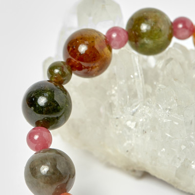 Vòng Chuỗi Mân Côi Đá Tourmaline Đa Sắc Ni 52 - Ngọc Quý Gemstones