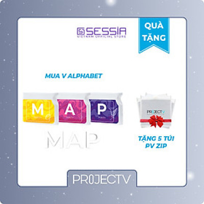 [TẶNG 5 TÚI PV ZIP] Thực Phẩm Sức Khoẻ M+A+P | V Alphabet - Vận Động, Năng Lượng & Thông Minh - PROJECT V - Xuất xứ Pháp, Hàng Chính Hãng