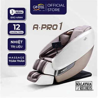 |MUA 1 TẶNG 1|  Ghế Massage Toàn Thân GINTELL A PRO 1 + G RELAX EZ | 3 năm bảo hành chính hãng