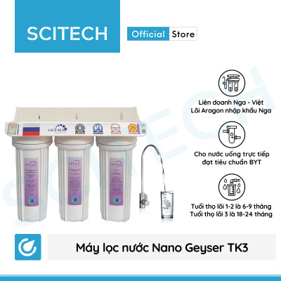 Máy lọc nước Nano Geyser TK by Scitech (Không dùng điện, không nước thải, 3 đến 9 cấp lọc) - Hàng chính hãng