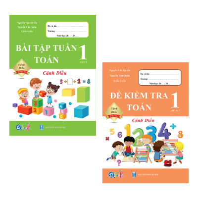 Combo Bài Tập Tuần và Đề Kiểm Tra Toán, Tiếng Việt Lớp 1 - Cánh Diều (Tự Chọn Sách)